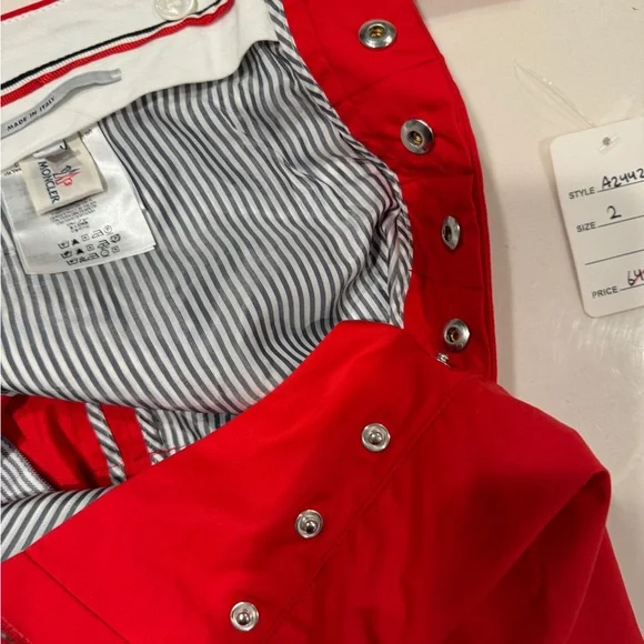 NWOT Moncler Game Bleu Red casual pants brandsize 2 or US 31x32